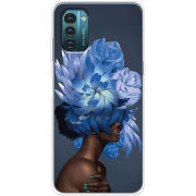 Чехол BoxFace Nokia G21 Exquisite Blue Flowers
