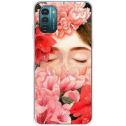 Чехол BoxFace Nokia G21 Girl in Flowers