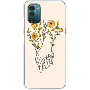 Чехол BoxFace Nokia G21 Flower Hands