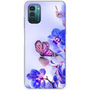 Чехол BoxFace Nokia G21 Orchids and Butterflies