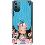 Прозрачный чехол BoxFace Nokia G21 Blue Hair