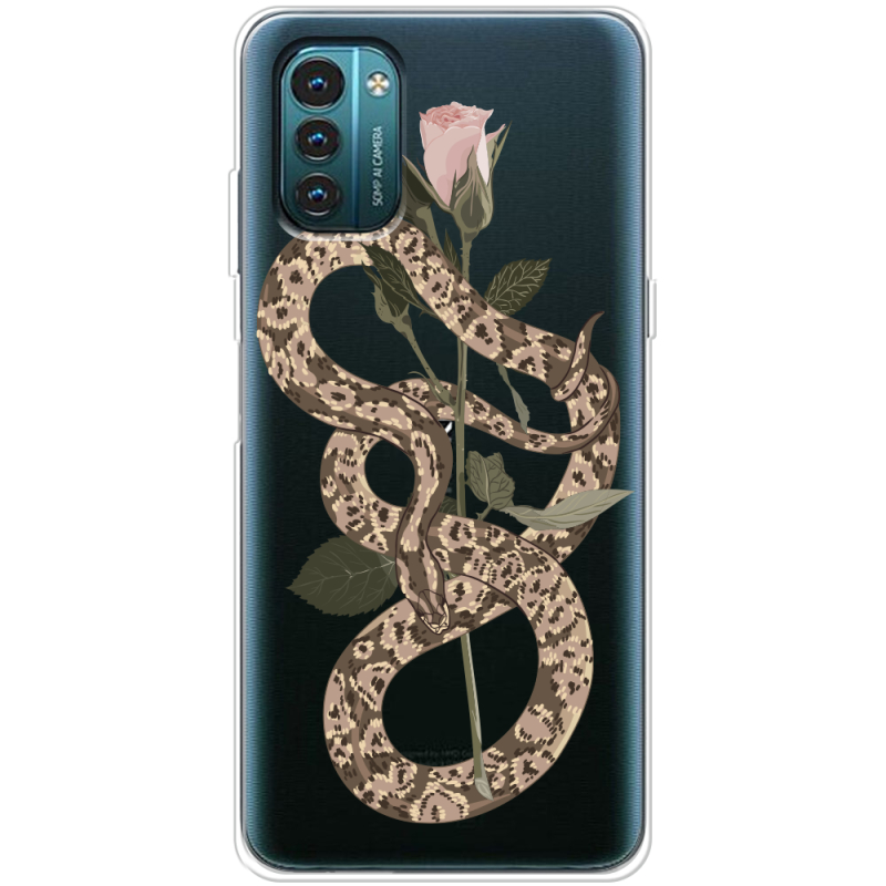 Прозрачный чехол BoxFace Nokia G21 Glamor Snake