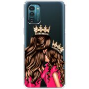 Прозрачный чехол BoxFace Nokia G21 Queen and Princess