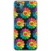 Прозрачный чехол BoxFace Nokia G21 Hippie Flowers