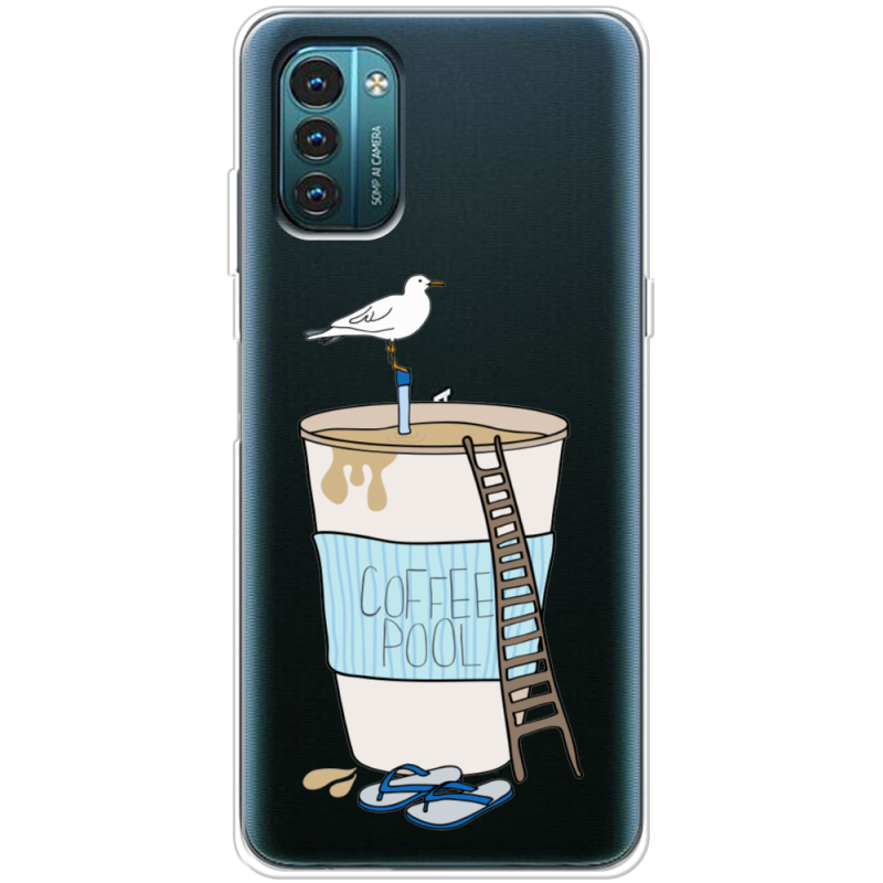 Прозрачный чехол BoxFace Nokia G21 Segull in Cofee Pool