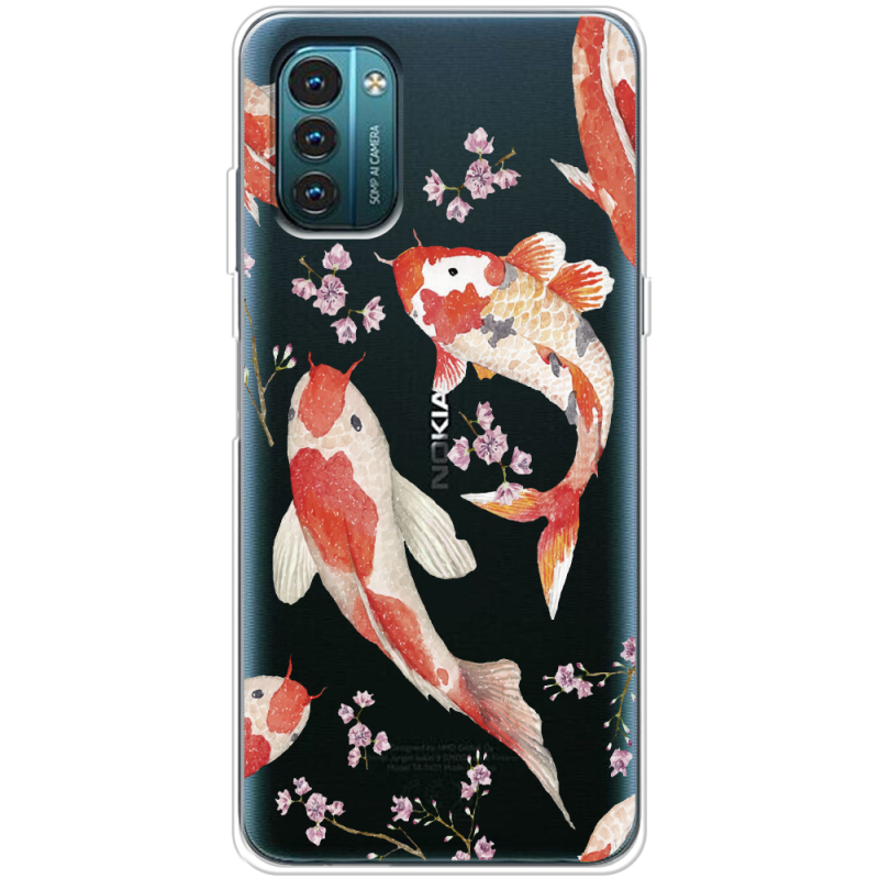 Прозрачный чехол BoxFace Nokia G21 Japanese Koi Fish