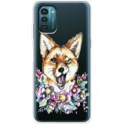 Прозрачный чехол BoxFace Nokia G21 Winking Fox