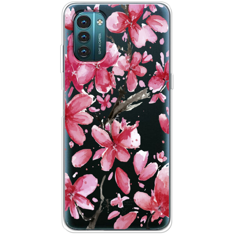 Прозрачный чехол BoxFace Nokia G21 Pink Magnolia