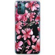 Прозрачный чехол BoxFace Nokia G21 Pink Magnolia