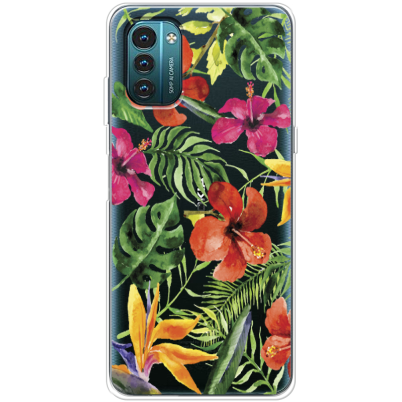 Прозрачный чехол BoxFace Nokia G21 Tropical Flowers