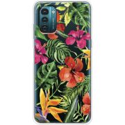 Прозрачный чехол BoxFace Nokia G21 Tropical Flowers