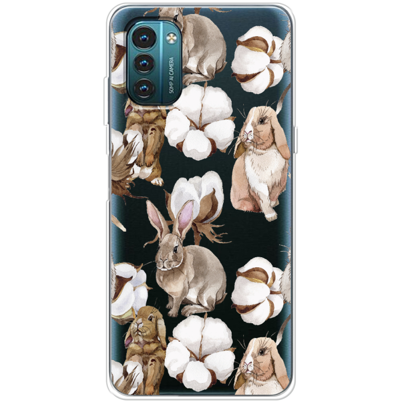 Прозрачный чехол BoxFace Nokia G21 Cotton and Rabbits