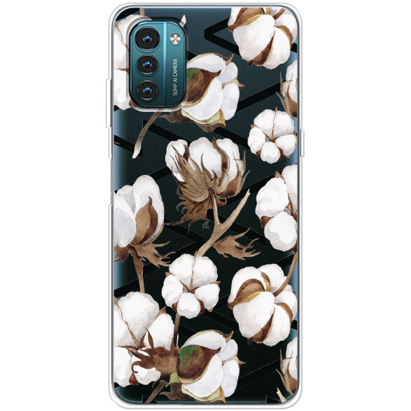 Прозрачный чехол BoxFace Nokia G21 Cotton flowers