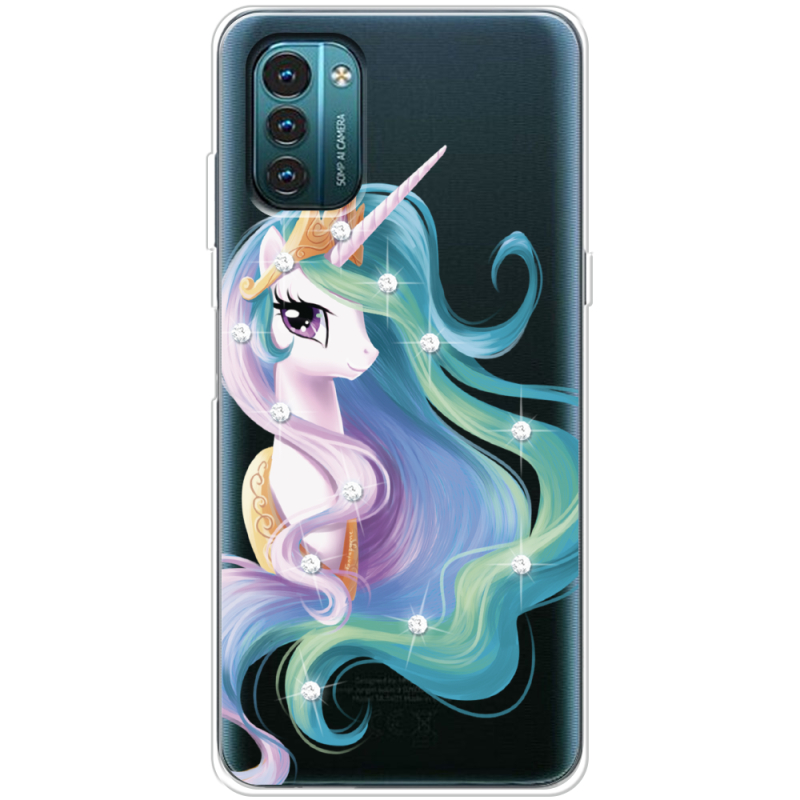 Чехол со стразами Nokia G21 Unicorn Queen