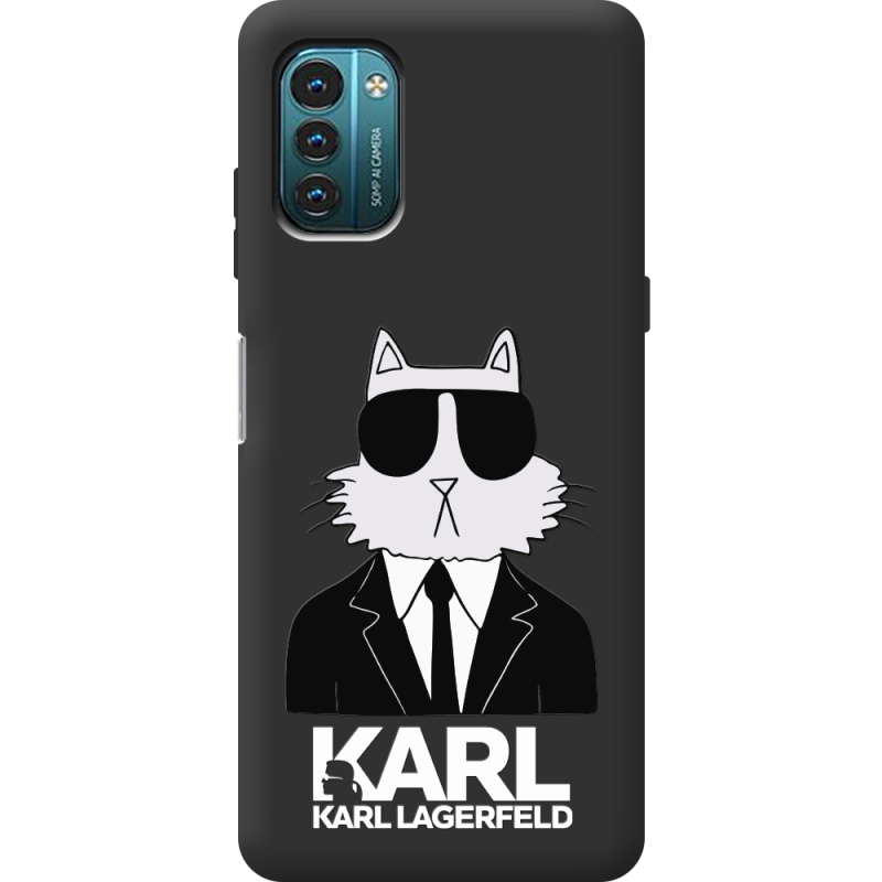 Черный чехол BoxFace Nokia G21 Cat in Black