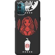 Черный чехол BoxFace Nokia G21 RedWhite Coffee