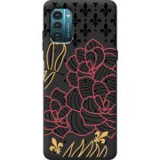 Черный чехол BoxFace Nokia G21 FranceFlowers