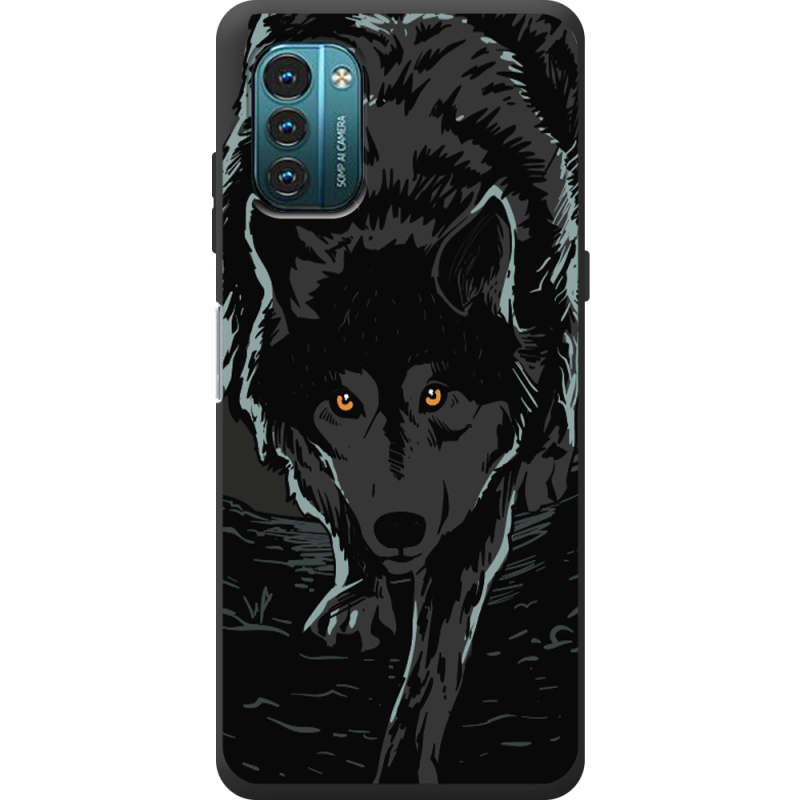 Черный чехол BoxFace Nokia G21 Wolf