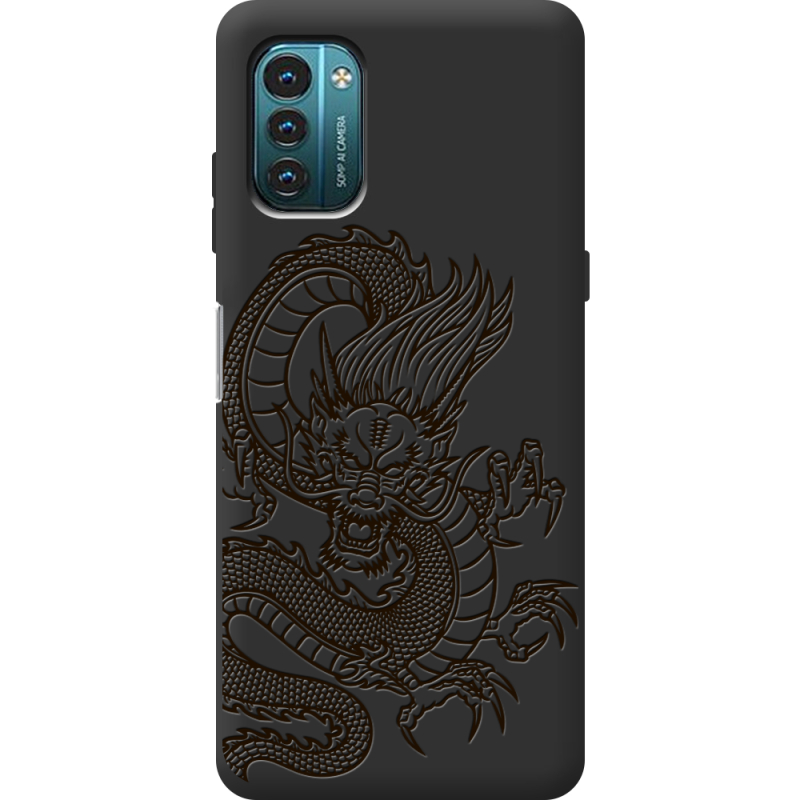 Черный чехол BoxFace Nokia G21 Chinese Dragon