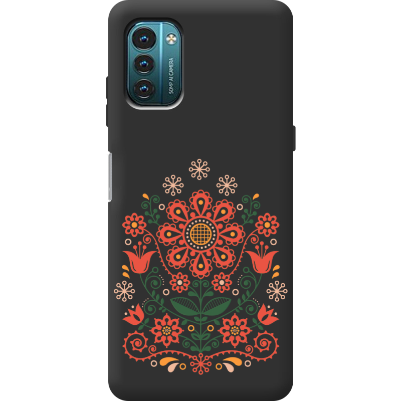 Черный чехол BoxFace Nokia G21 Ukrainian Ornament