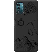 Черный чехол BoxFace Nokia G21 Mountains