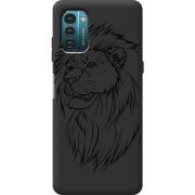 Черный чехол BoxFace Nokia G21 Lion