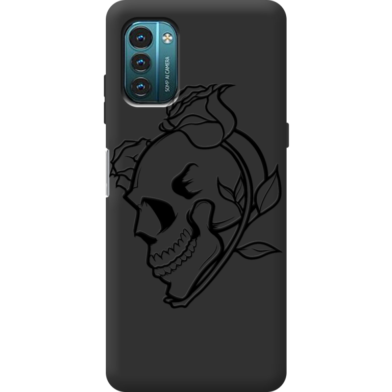 Черный чехол BoxFace Nokia G21 Skull and Roses