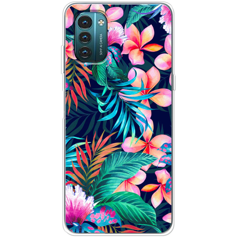 Чехол BoxFace Nokia G11 flowers in the tropics