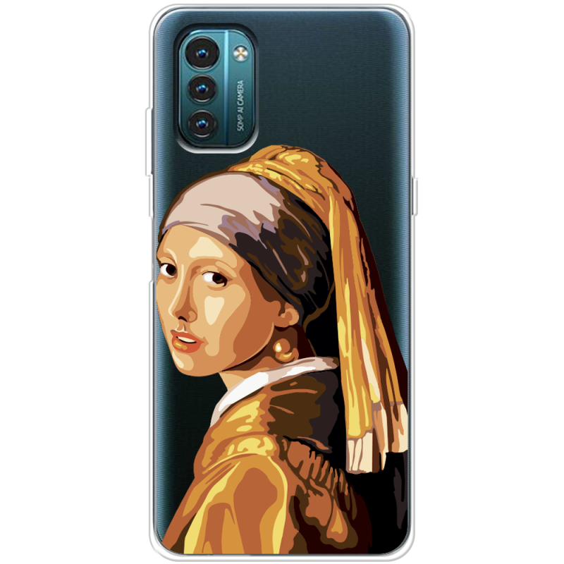 Прозрачный чехол BoxFace Nokia G11 Девушка с жемчужной серёжкой