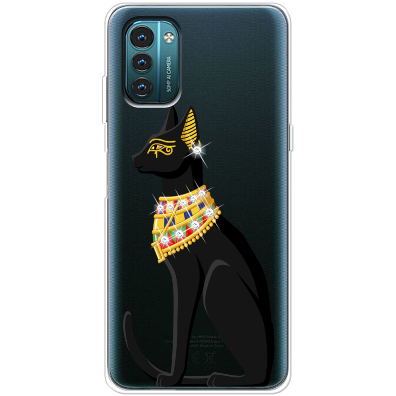 Чехол со стразами Nokia G11 Egipet Cat