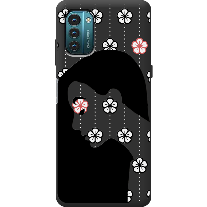 Черный чехол BoxFace Nokia G11 Flower Hair