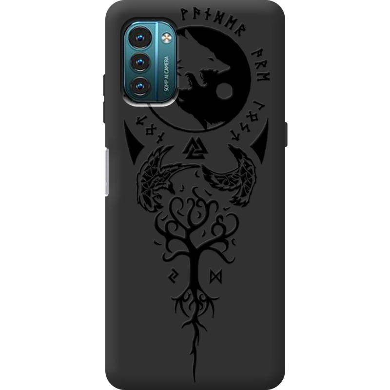 Черный чехол BoxFace Nokia G11 Hugin and Munin