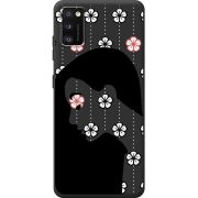 Черный чехол BoxFace Samsung Galaxy A41 (A415) Flower Hair