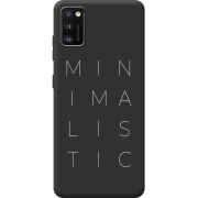 Черный чехол BoxFace Samsung Galaxy A41 (A415) Minimalistic