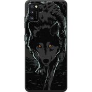 Черный чехол BoxFace Samsung Galaxy A41 (A415) Wolf