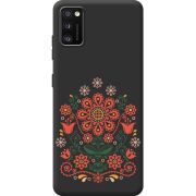 Черный чехол BoxFace Samsung Galaxy A41 (A415) Ukrainian Ornament