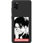 Черный чехол BoxFace Samsung Galaxy A41 (A415) Attack On Titan - Ackerman