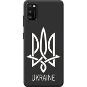 Черный чехол BoxFace Samsung Galaxy A41 (A415) Тризуб монограмма ukraine