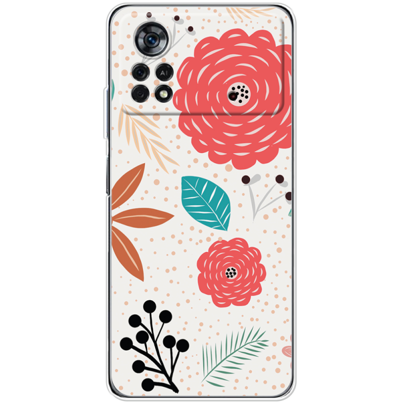 Чехол BoxFace Poco X4 Pro 5G Line Flowers