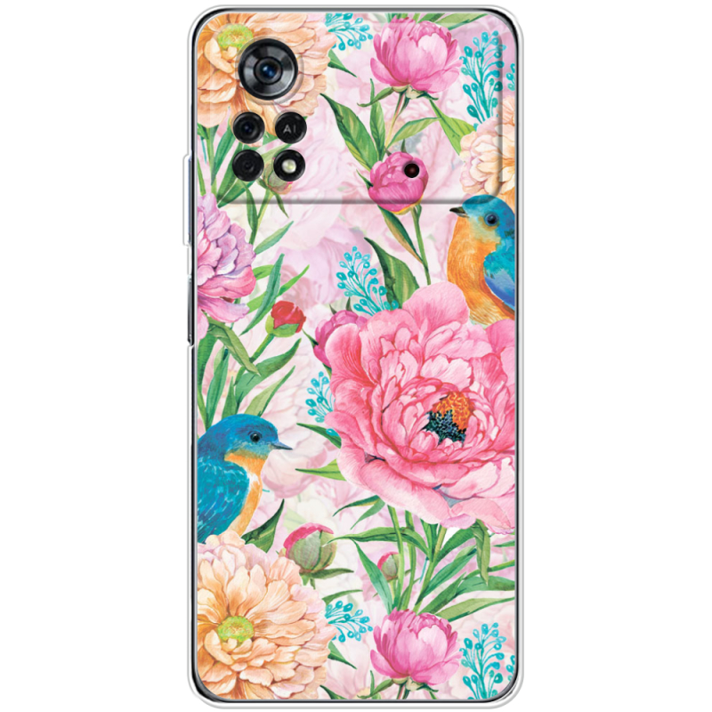 Чехол BoxFace Poco X4 Pro 5G Birds in Flowers