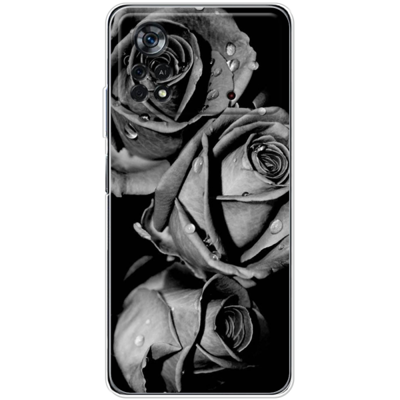 Чехол BoxFace Poco X4 Pro 5G Black and White Roses