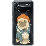 Прозрачный чехол BoxFace Xiaomi Poco X4 Pro 5G Dog Coffeeman