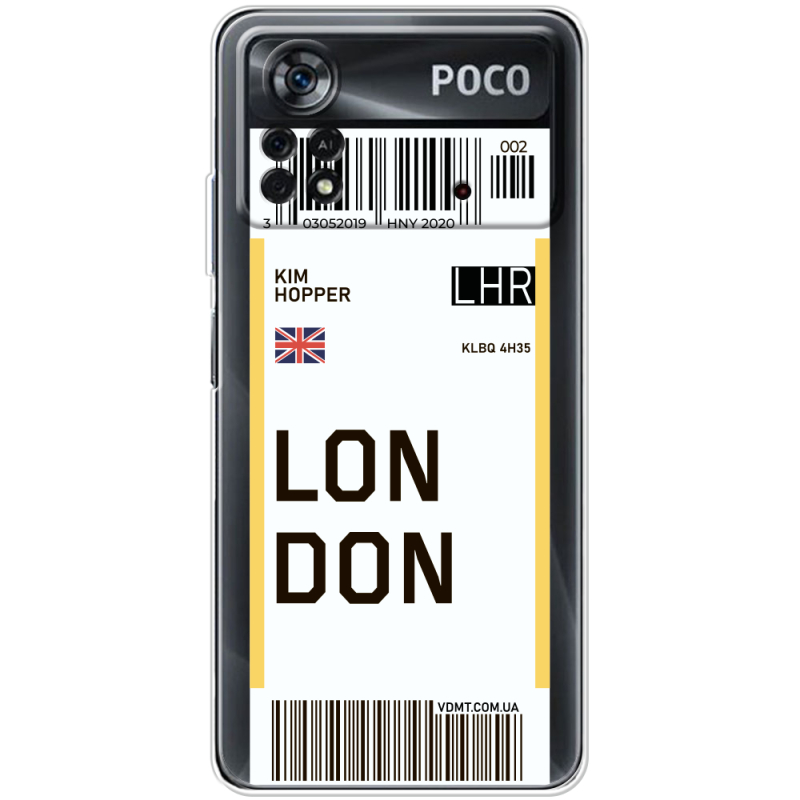 Прозрачный чехол BoxFace Xiaomi Poco X4 Pro 5G Ticket London