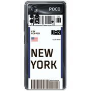 Прозрачный чехол BoxFace Xiaomi Poco X4 Pro 5G Ticket New York