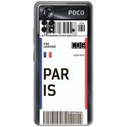 Прозрачный чехол BoxFace Xiaomi Poco X4 Pro 5G Ticket Paris