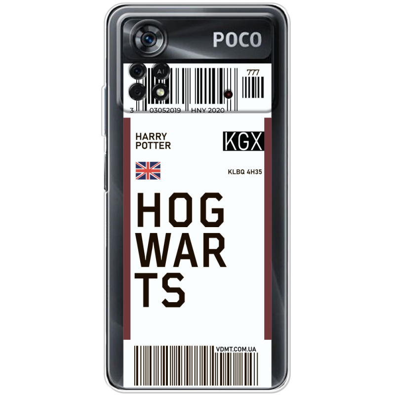 Прозрачный чехол BoxFace Xiaomi Poco X4 Pro 5G Ticket Hogwarts