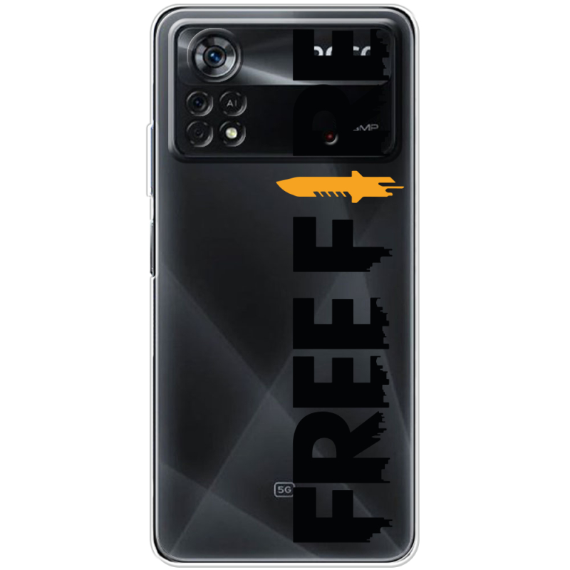 Прозрачный чехол BoxFace Xiaomi Poco X4 Pro 5G Free Fire Black Logo