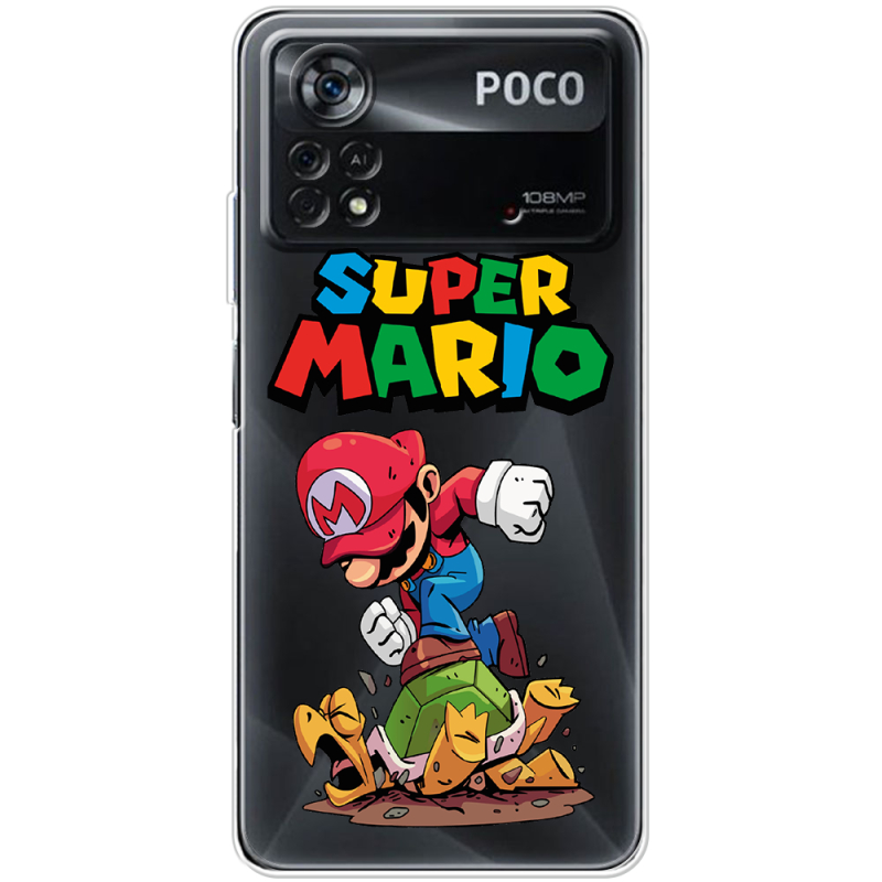 Прозрачный чехол BoxFace Xiaomi Poco X4 Pro 5G Super Mario