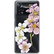 Прозрачный чехол BoxFace Xiaomi Poco X4 Pro 5G Cherry Blossom