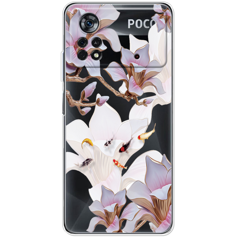 Прозрачный чехол BoxFace Xiaomi Poco X4 Pro 5G Chinese Magnolia